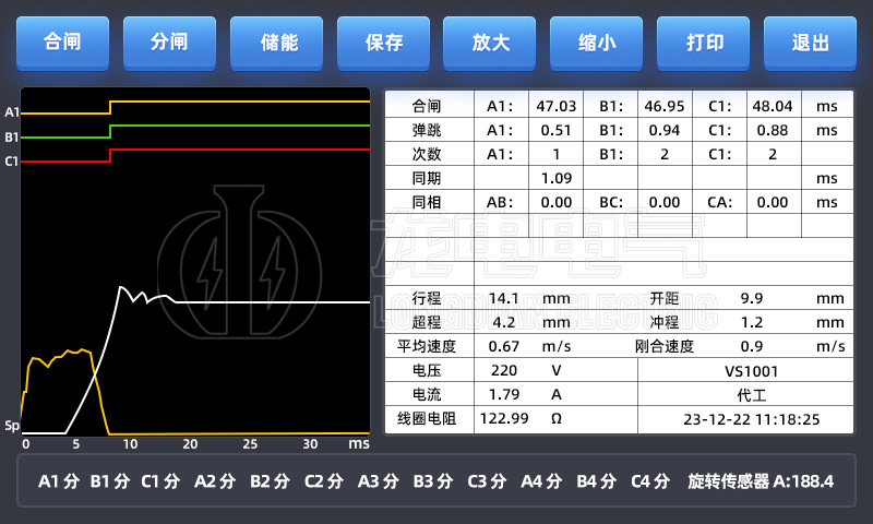 機(jī)械特性測試曲線